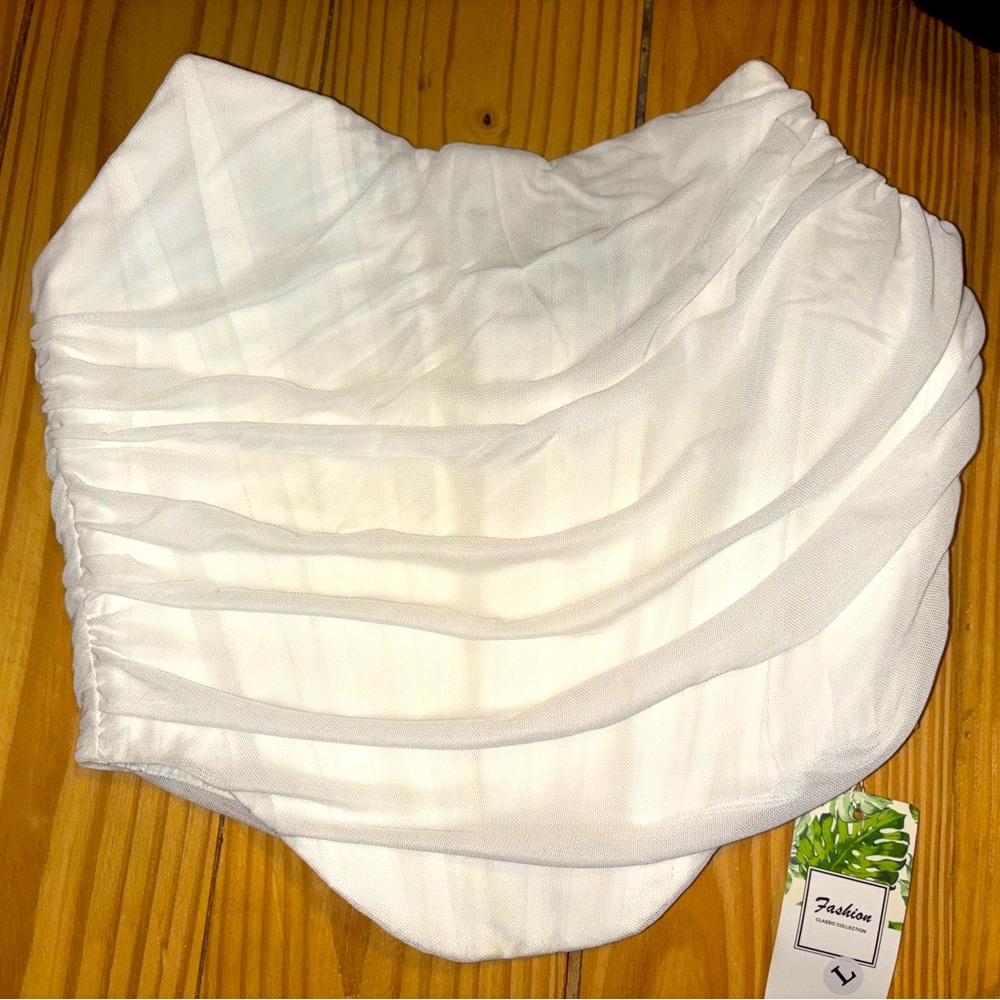 White corset top